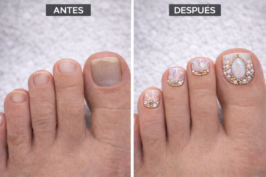 Resultado de pedicura estética en MayGlow Zaragoza