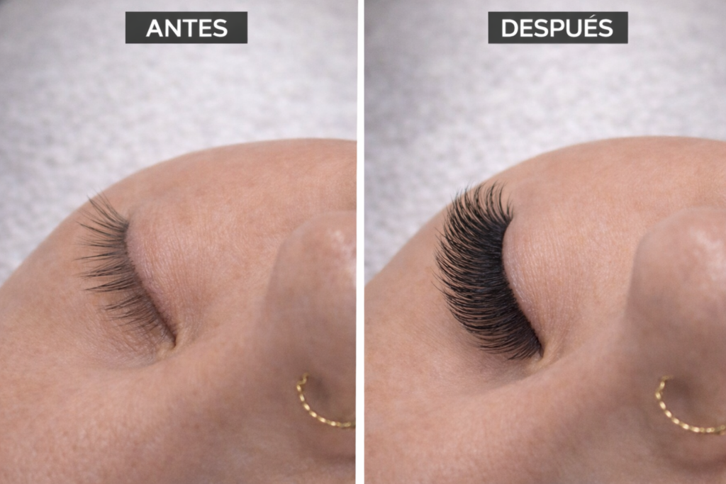 Servicio de pestañas en centro de belleza MayGlow Zaragoza