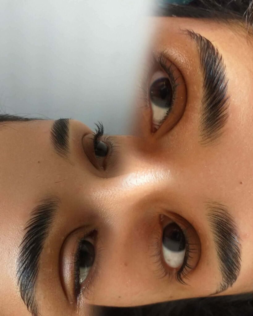 Micropigmentación de cejas 1 micropigmentacion de cejas realizado en MayGlow instituto de belleza en Zaragoza enfocado en mejorar la forma