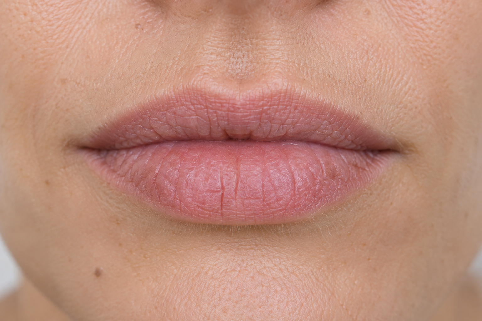 Labios antes del protocolo hidratante Hydra Gloss